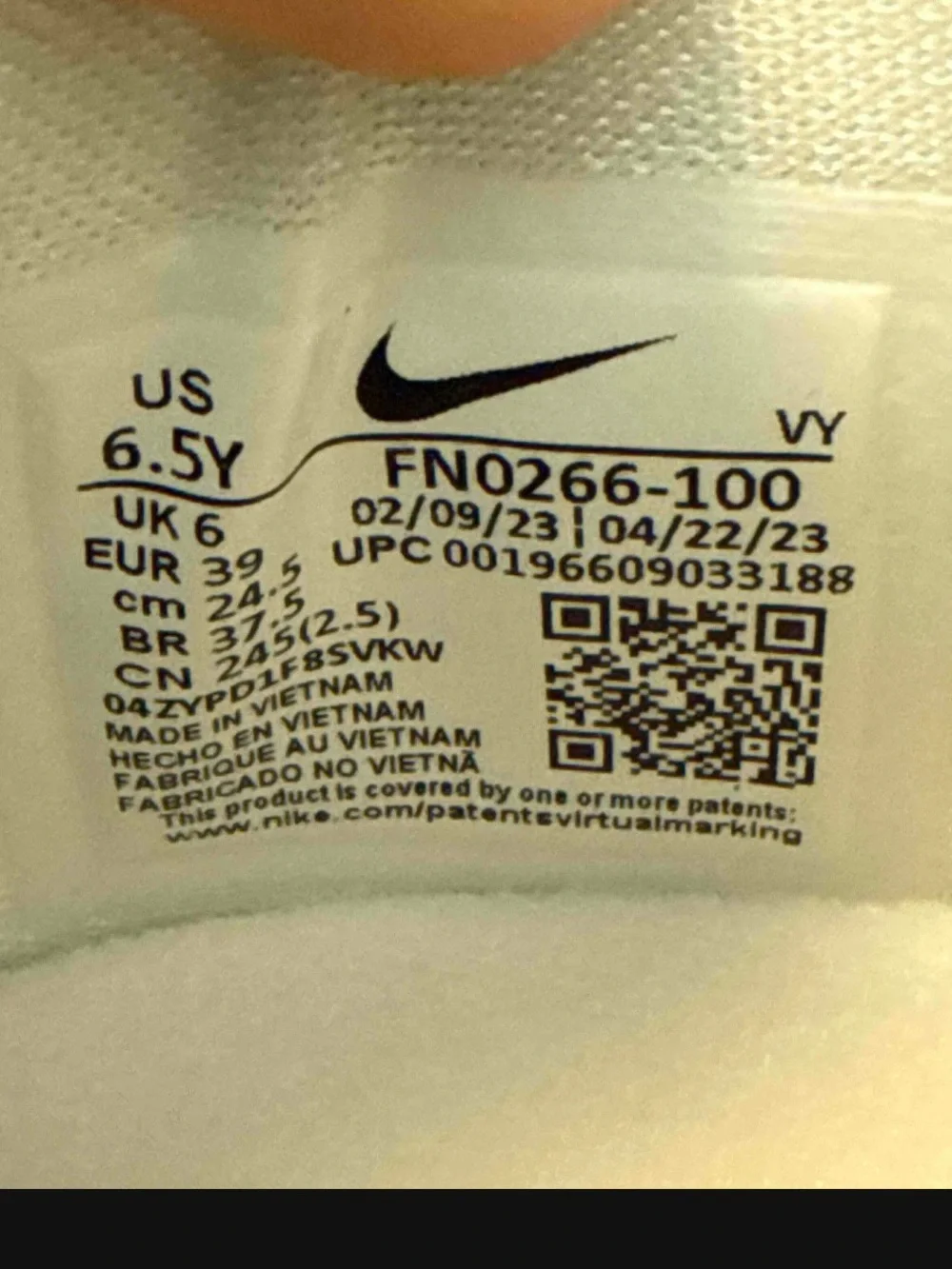 Nike Kobe 8 VIII GS Protro Halo White Size 6.5y 6.5 Sneakers Shoes